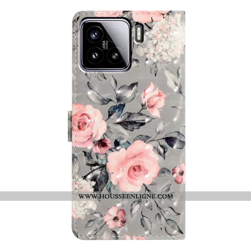 Housse Xiaomi 15 Fleurs 3D