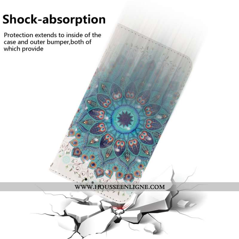 Housse Xiaomi 15 Mandala Vert à Lanière