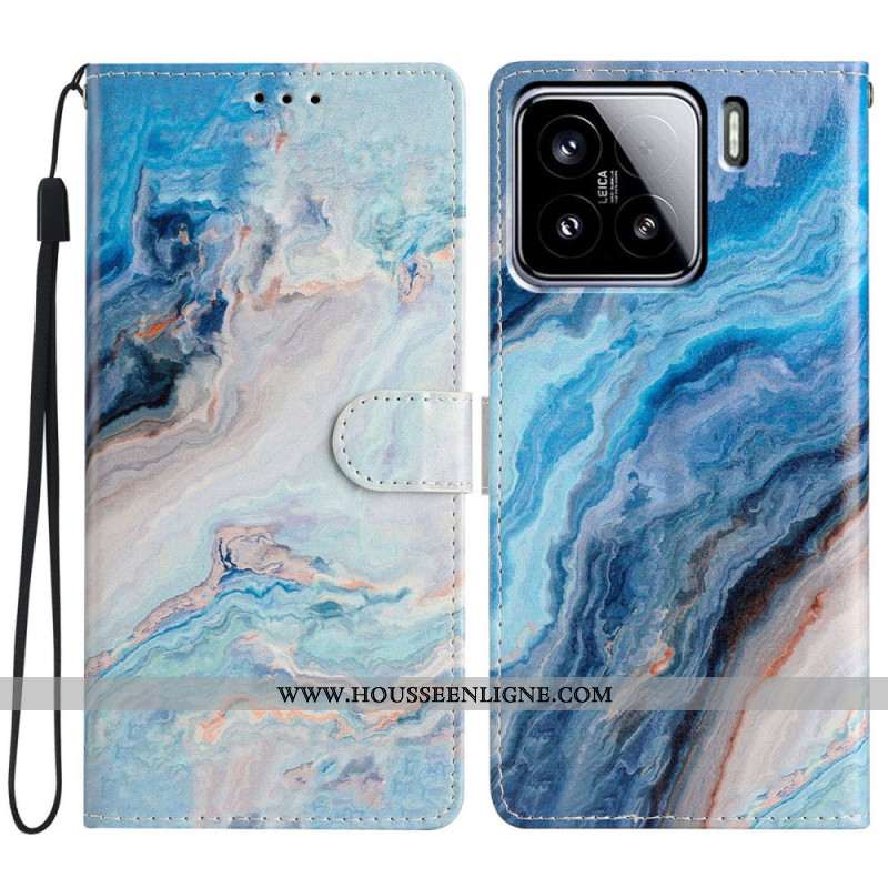 Housse Xiaomi 15 Marbre Bleu