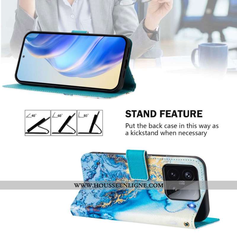 Housse Xiaomi 15 Motif Marbre Océan