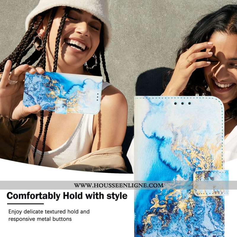 Housse Xiaomi 15 Motif Marbre Océan