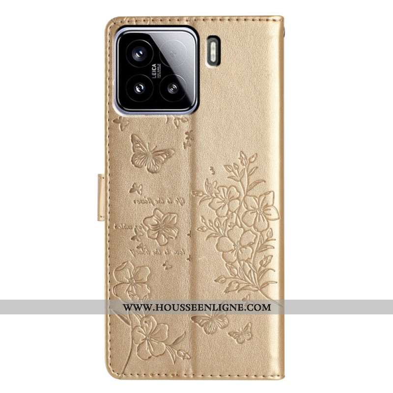 Housse Xiaomi 15 Papillons et Fleurs