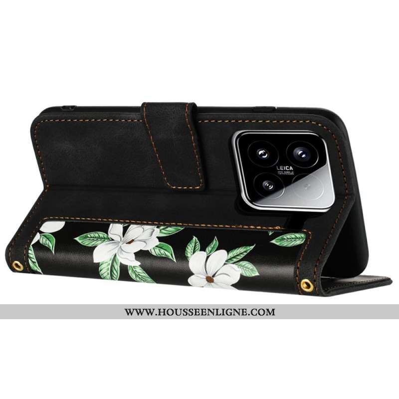 Housse Xiaomi 15 Portefeuille Floral