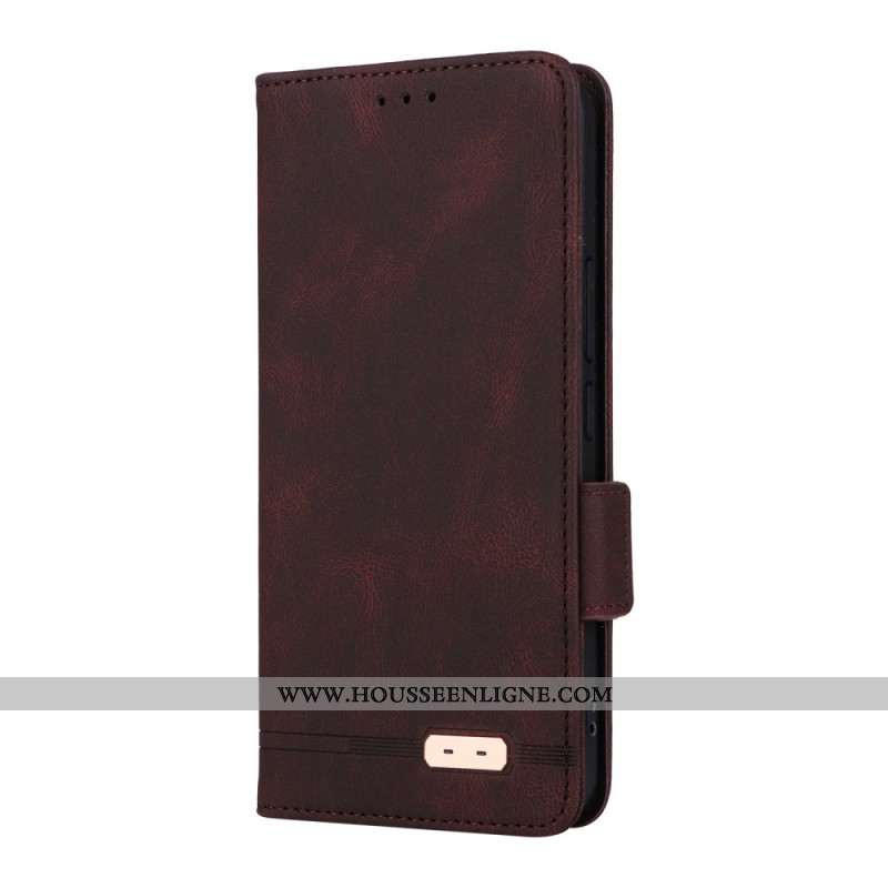 Housse Xiaomi 15 Portefeuille avec Décoration Métallique