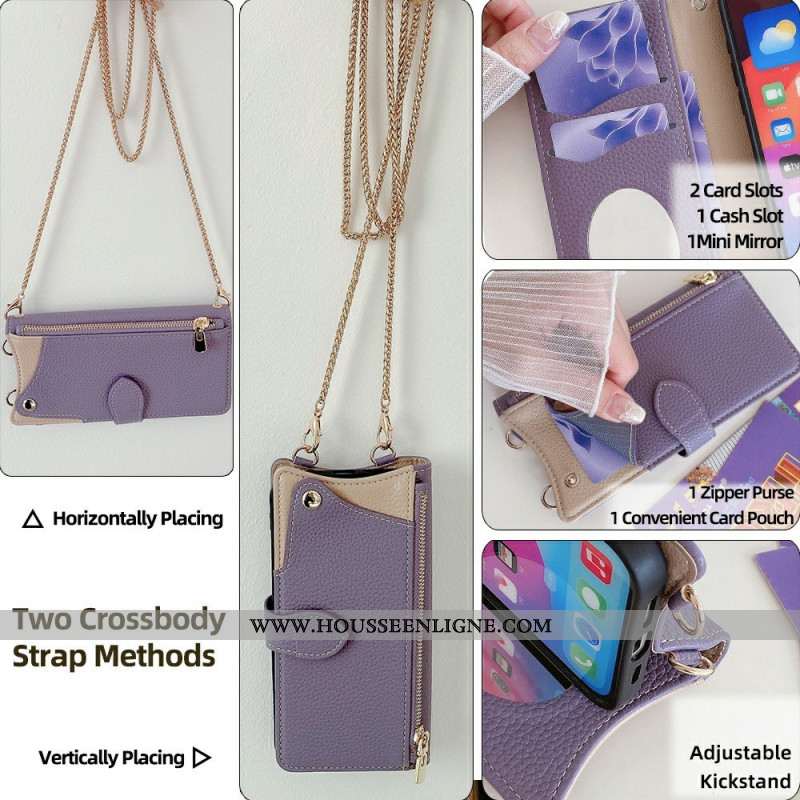 Housse Xiaomi 15 Portefeuille et Chaîne