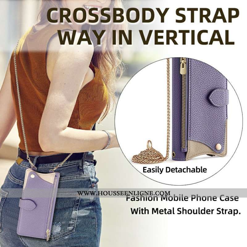 Housse Xiaomi 15 Portefeuille et Chaîne