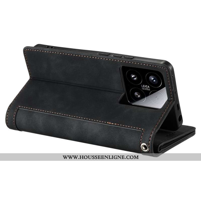 Housse Xiaomi 15 Portfeuille avec Fermeture Éclair
