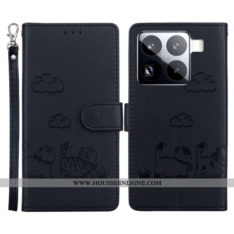 Housse Xiaomi 15 Pro Blocage RFID Scène de Chats