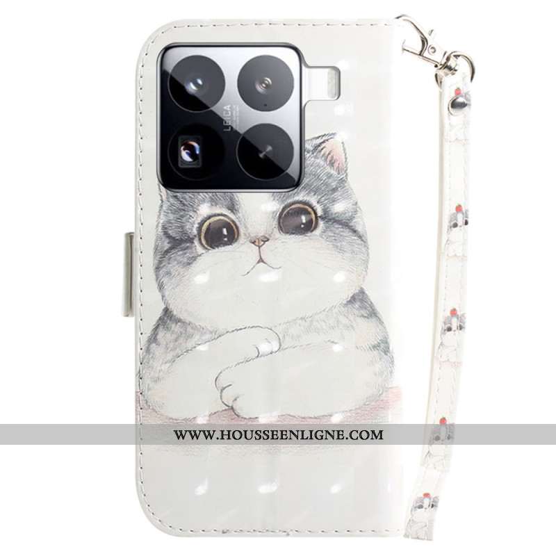 Housse Xiaomi 15 Pro Chat Mignon à Lanière