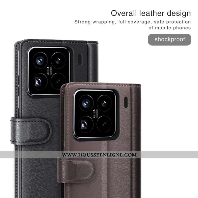 Housse Xiaomi 15 Pro Cuir Véritable