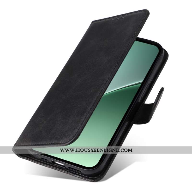 Housse Xiaomi 15 Pro Effet Cuir Uni à Lanière