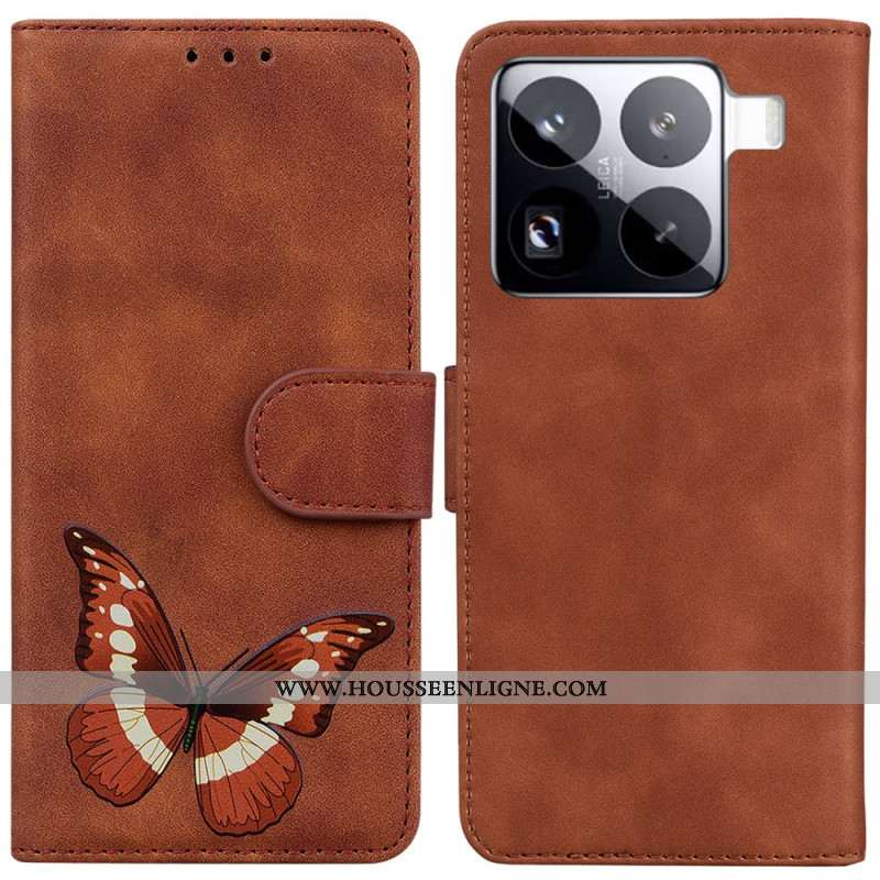 Housse Xiaomi 15 Pro Effet Daim Papillon