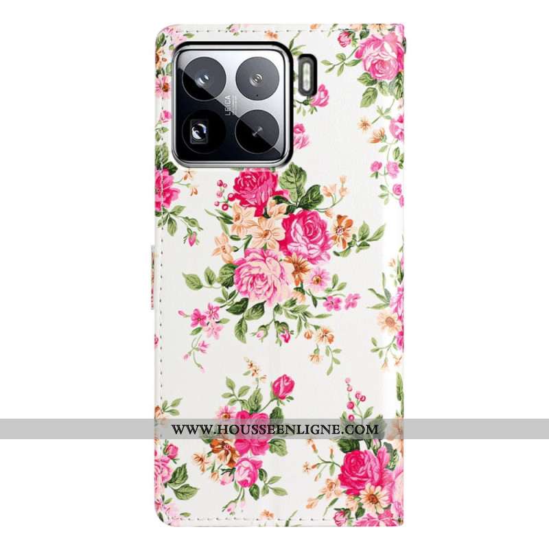 Housse Xiaomi 15 Pro Fleurs Rouges