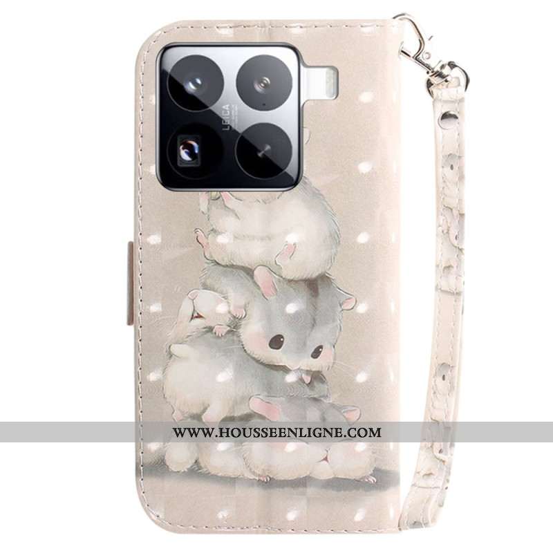 Housse Xiaomi 15 Pro Hamsters à Lanière