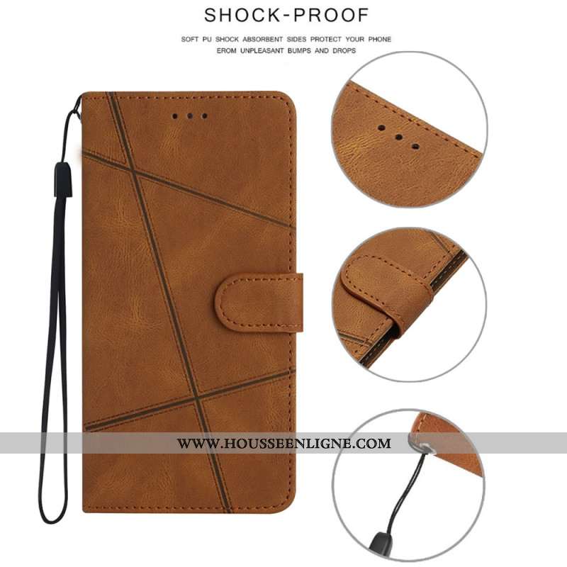 Housse Xiaomi 15 Pro Lignes et Tirés à Lanière