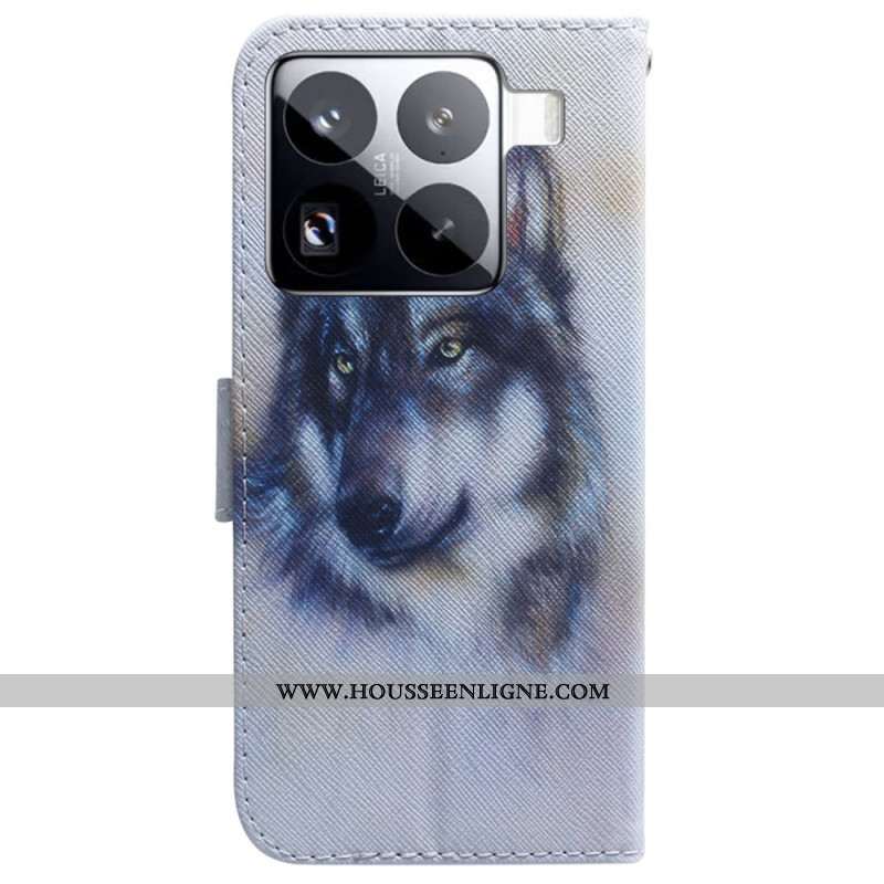 Housse Xiaomi 15 Pro Loup Aquarelle
