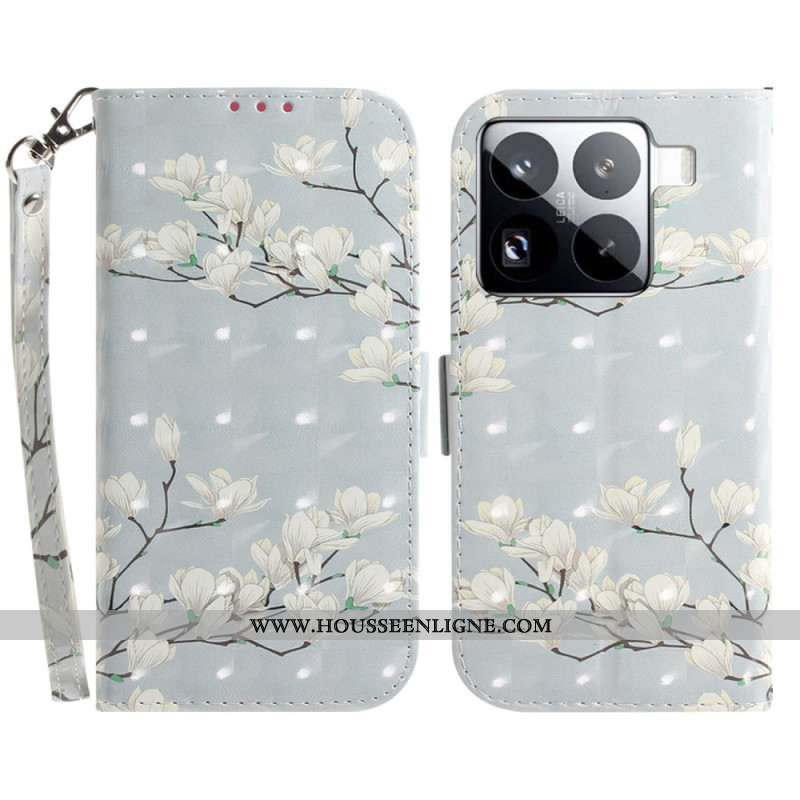 Housse Xiaomi 15 Pro Magnolias à Lnaière