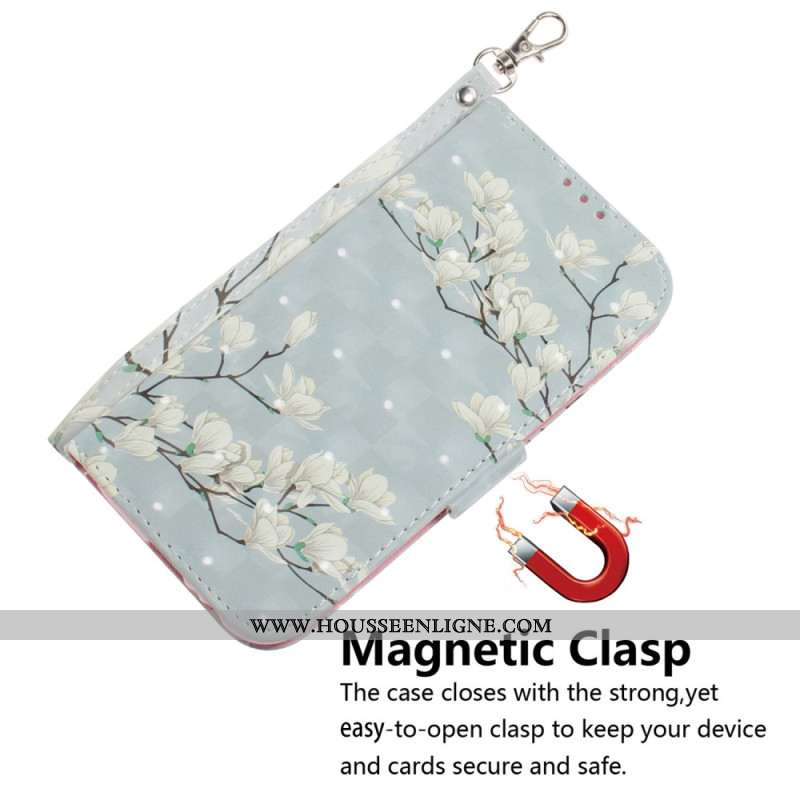 Housse Xiaomi 15 Pro Magnolias à Lnaière