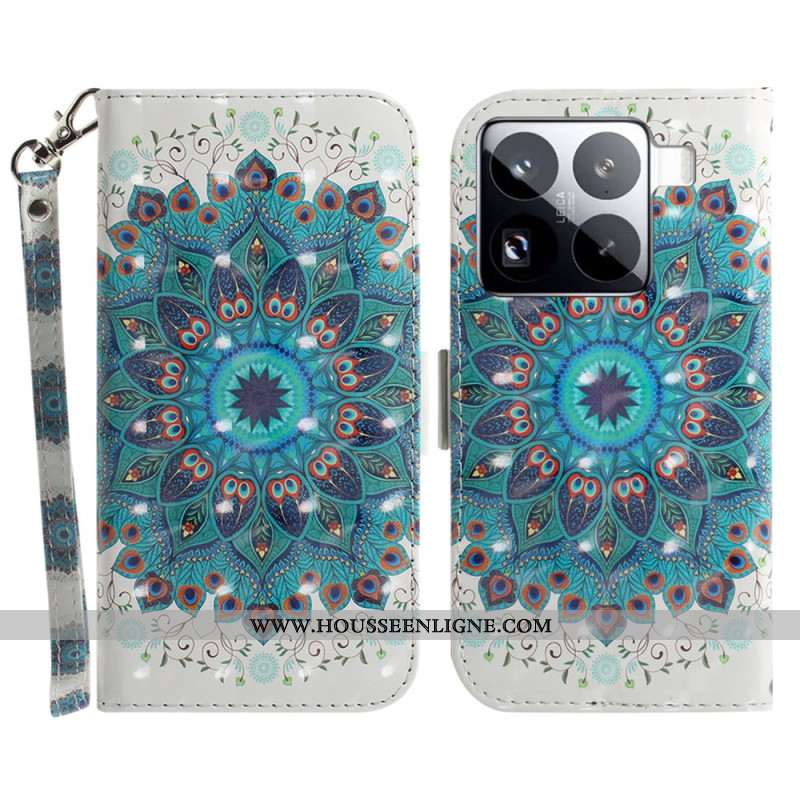 Housse Xiaomi 15 Pro Mandala Vert à Lanière