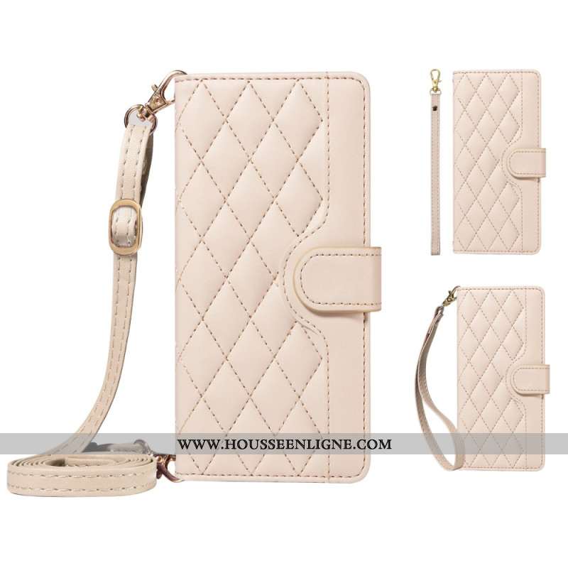 Housse Xiaomi 15 Pro Matelassée avec Lanière et Bandoulière