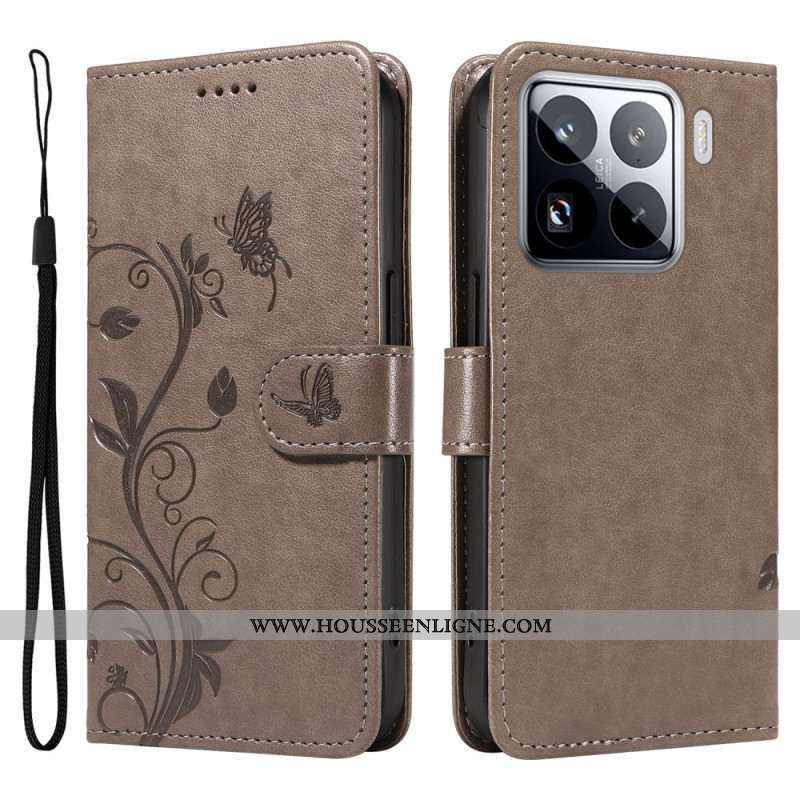 Housse Xiaomi 15 Pro Motif Floral et Papilllons