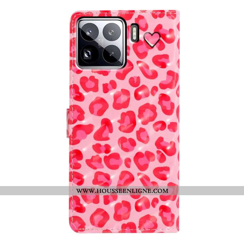 Housse Xiaomi 15 Pro Motif Léopard Rose 3D