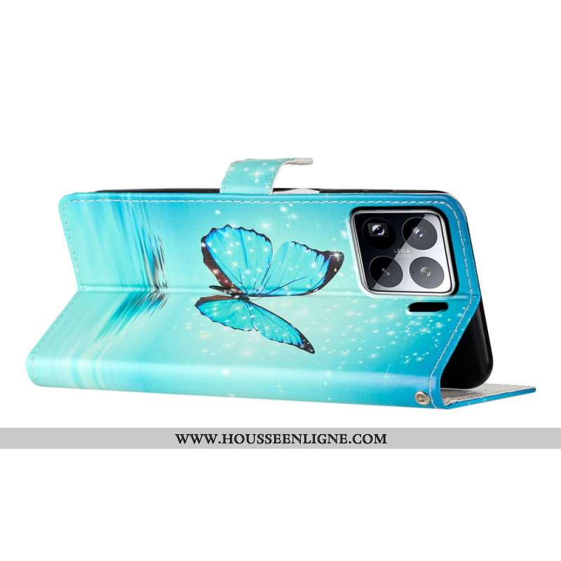 Housse Xiaomi 15 Pro Papillon Bleu en Vol