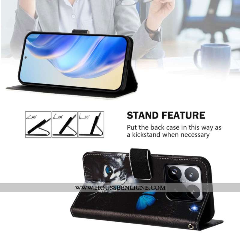 Housse Xiaomi 15 Pro Papillon et Chat