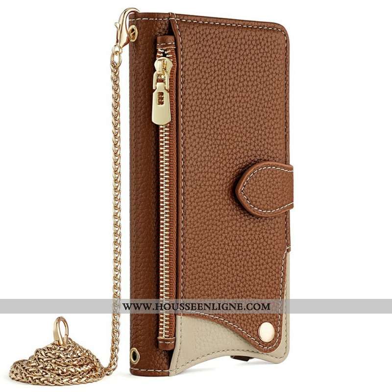 Housse Xiaomi 15 Pro Portefeuille et Chaîne