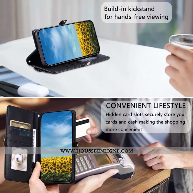 Housse Xiaomi 15 Pro Style Pochette avec Lanière et Bandoulière