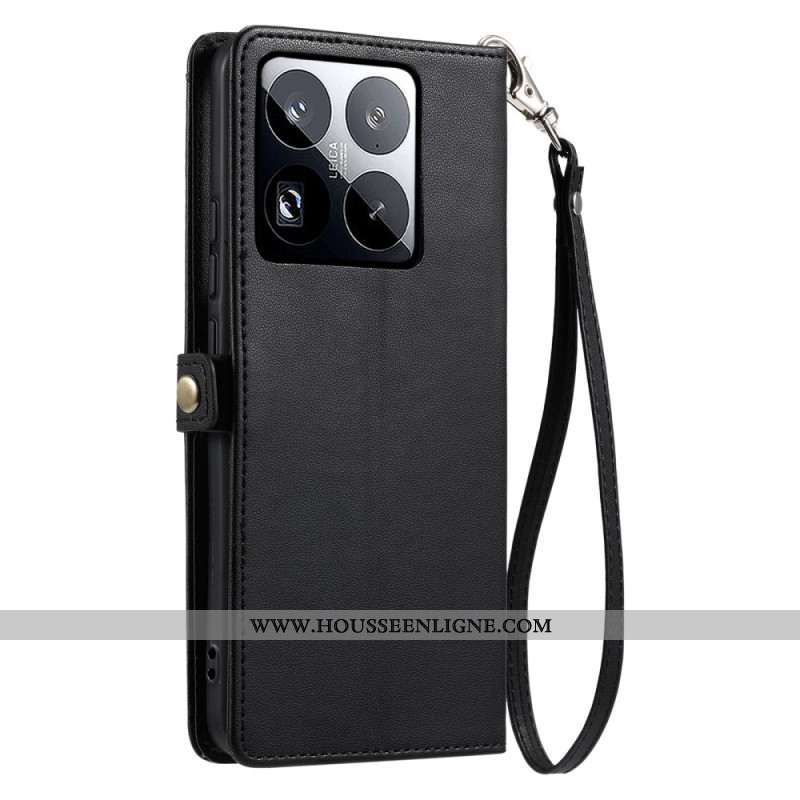 Housse Xiaomi 15 Pro Style Pochette avec Lanière et Bandoulière