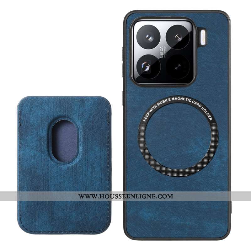 Housse Xiaomi 15 Rétro avec Porte-Cartes Détachable