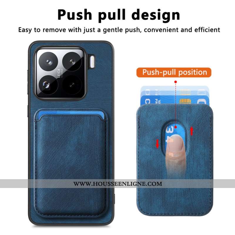 Housse Xiaomi 15 Rétro avec Porte-Cartes Détachable