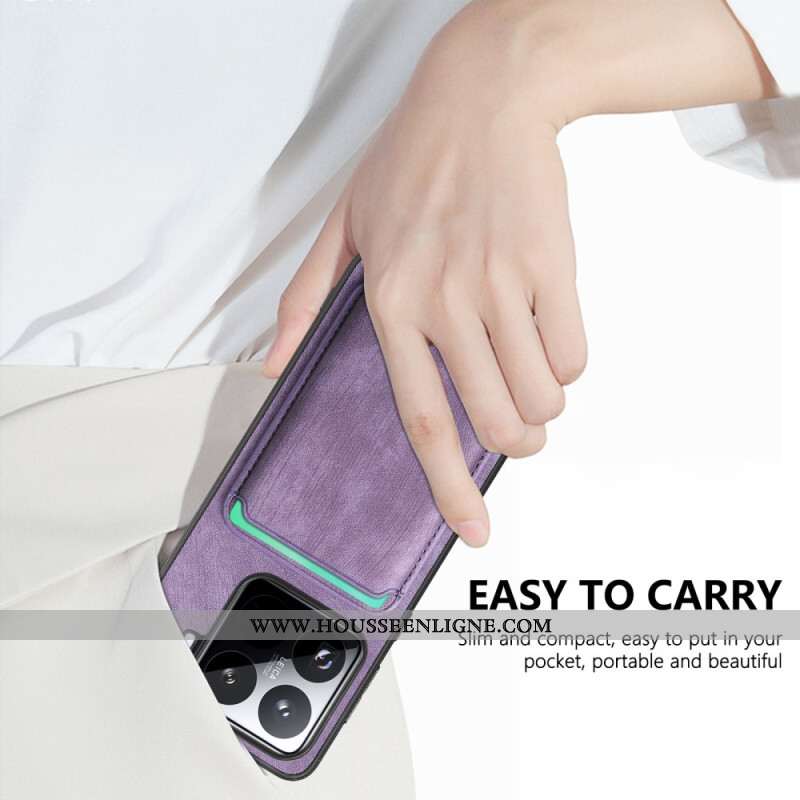 Housse Xiaomi 15 Rétro avec Porte-Cartes Détachable