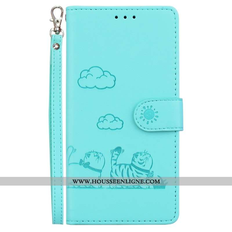 Housse Xiaomi 15 SCène de Chats à Lanière