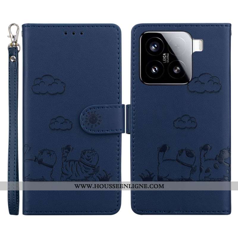 Housse Xiaomi 15 SCène de Chats à Lanière