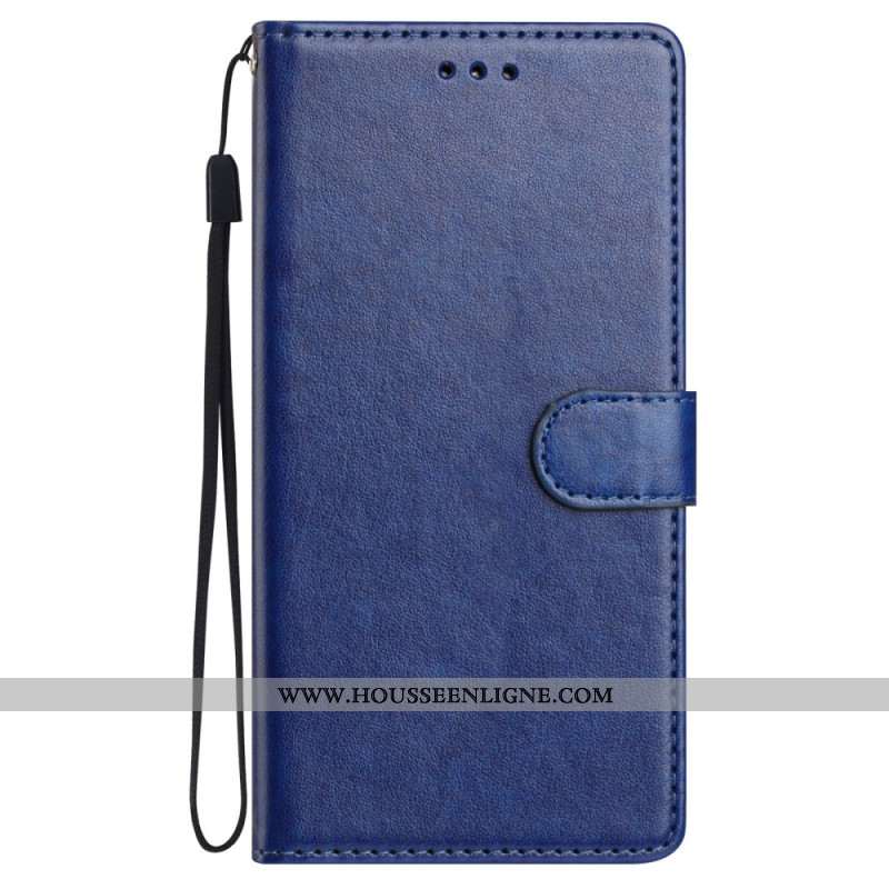 Housse Xiaomi 15 Simili Cuir Uni à Lanière