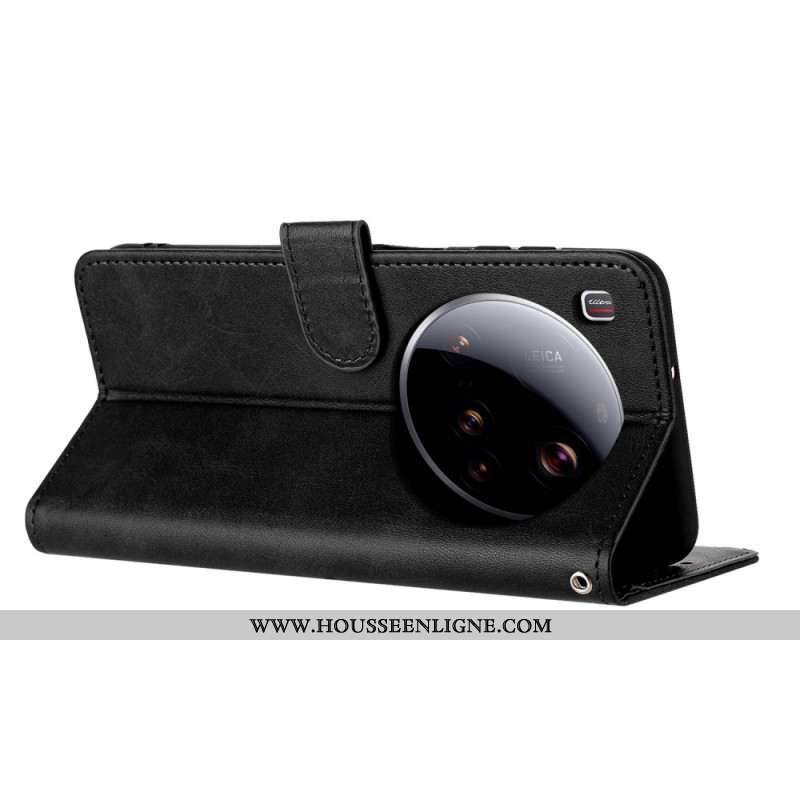 Housse Xiaomi 15 Ultra Effet Cuir à Lanière