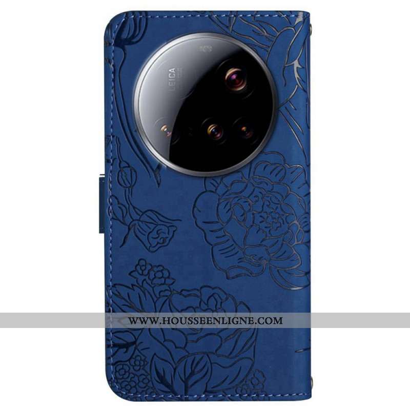 Housse Xiaomi 15 Ultra Empreinte Papillons à Lanière