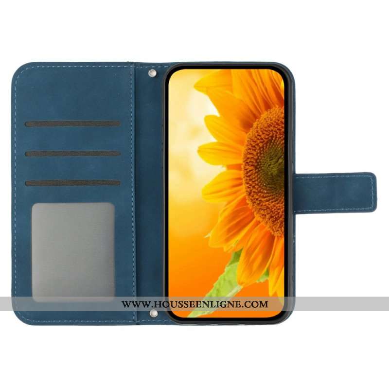 Housse Xiaomi 15 Ultra Empreinte Tournesol à Bandoulière