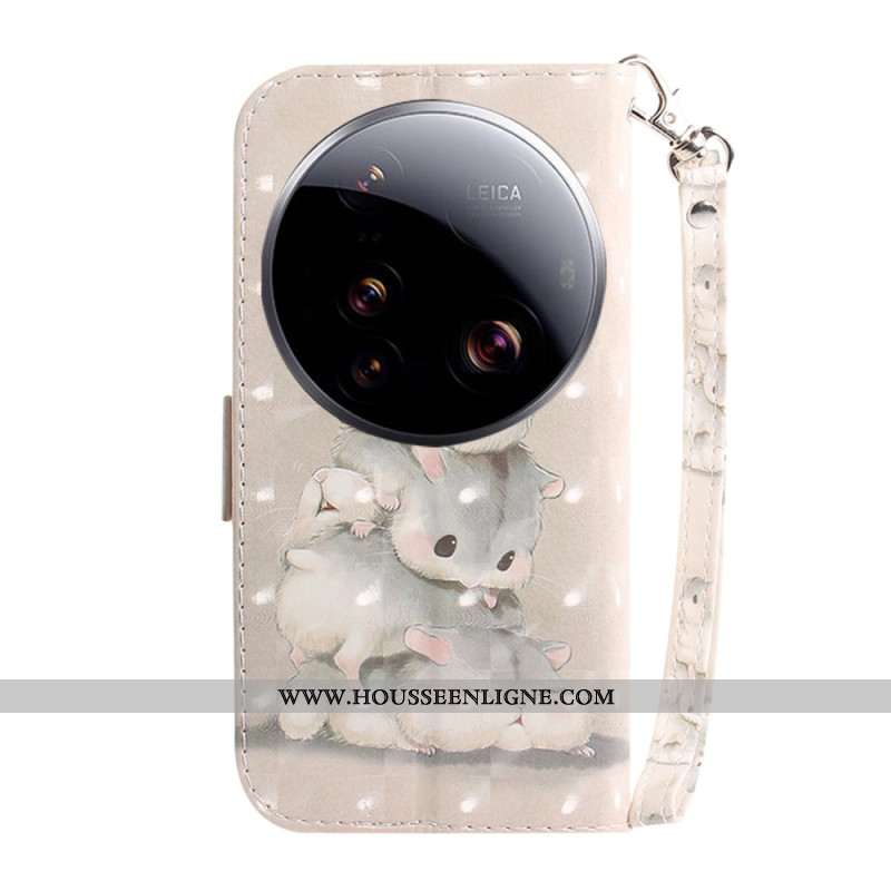 Housse Xiaomi 15 Ultra Hamsters à Lanière