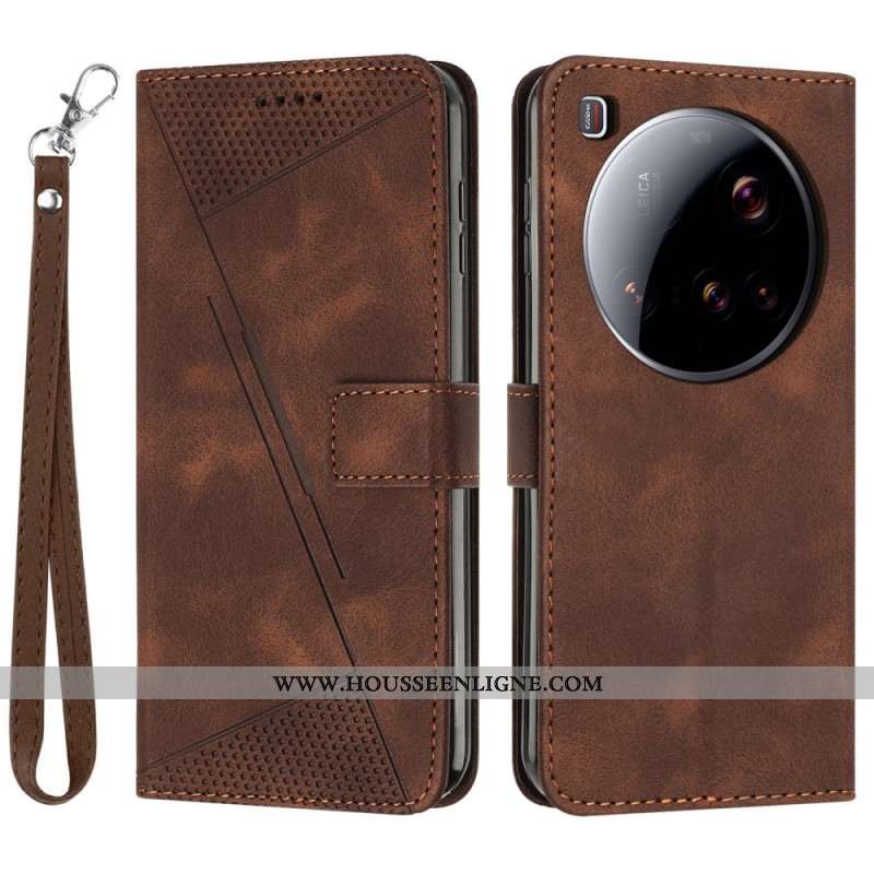 Housse Xiaomi 15 Ultra Lignes Géométriques à Lanière