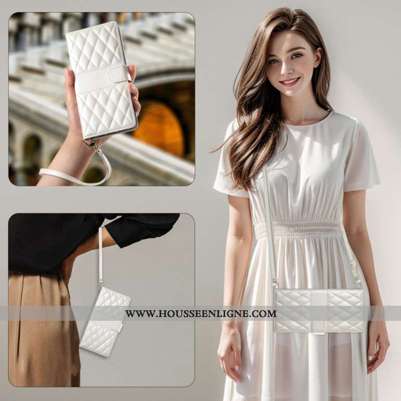 Housse Xiaomi 15 Ultra Matelassée avec Lanière et Bandoulière