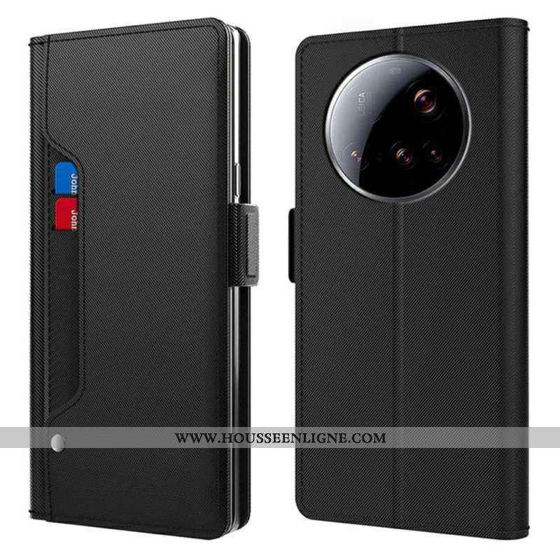 Housse Xiaomi 15 Ultra Miroir et Porte-Cartes Amovible
