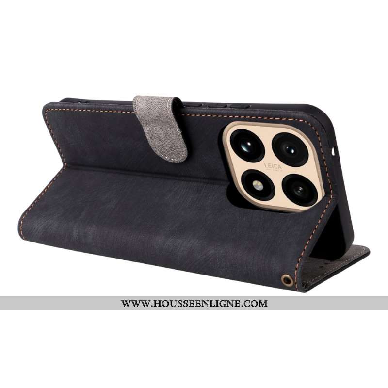Housse Xiaomi 15T Bocage RFID Effet Daim