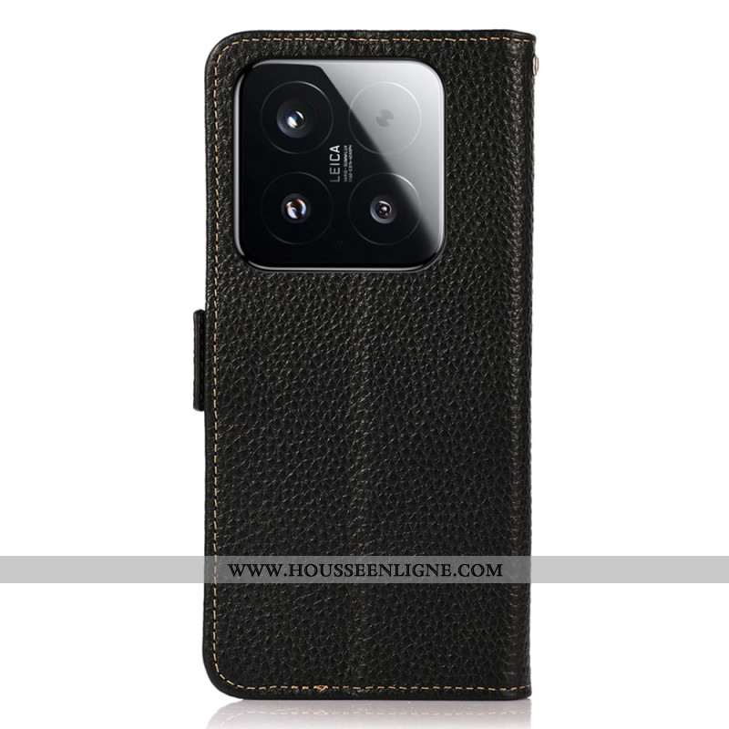 Housse Xiaomi 15T Cuir Véritable avec Blocage RFID