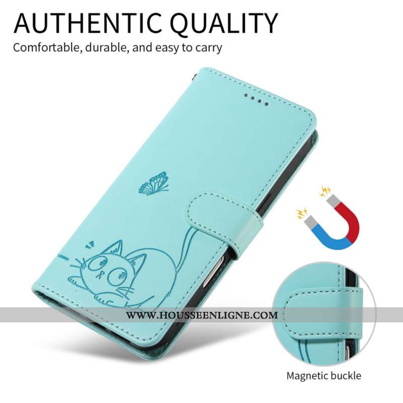 Housse Xiaomi 15T Design Chat à Lanière