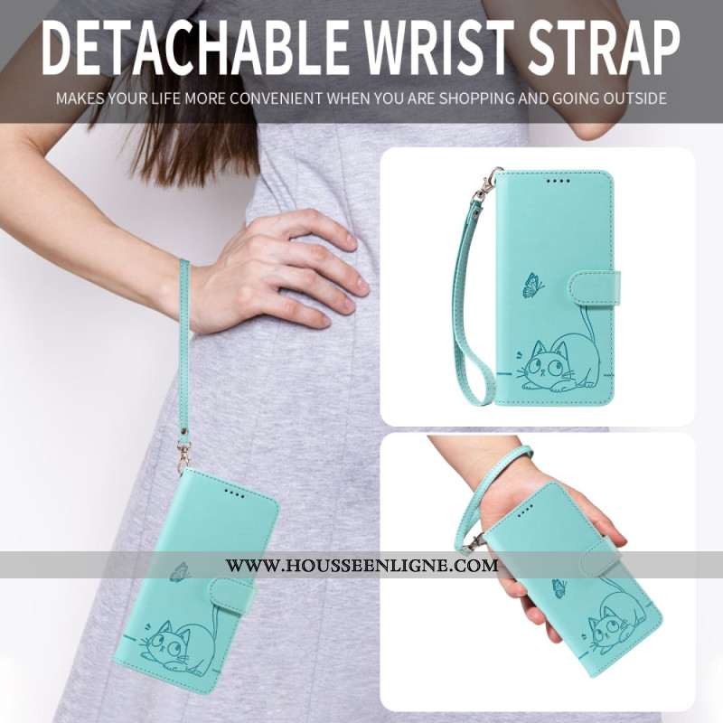 Housse Xiaomi 15T Design Chat à Lanière