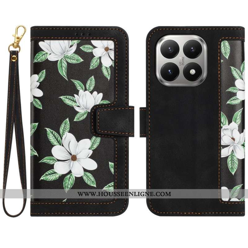 Housse Xiaomi 15T Design Floral avec Lanière