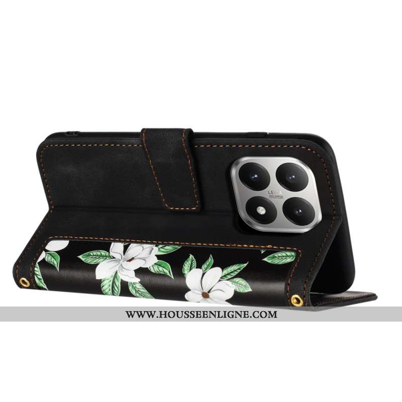 Housse Xiaomi 15T Design Floral avec Lanière